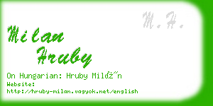 milan hruby business card